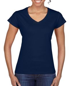 Gildan GD078 - T-shirt Femme Col V Marine