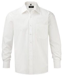 Russell Europe R-936M-0 - Poplin Shirt LS Blanc