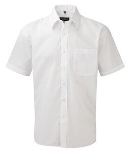 Russell Europe 935M - Short Sleeve Poplin Shirt Blanc