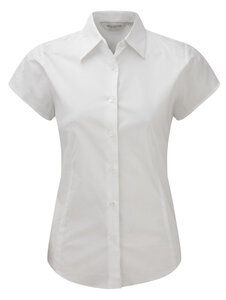 Russell Europe R-947F-0 - Tailored short-sleeve blouse Blanc