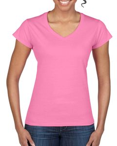 Gildan 64V00L - T-Shirt Femme Col V 100% Coton