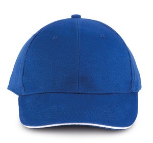 K-up KP011 - ORLANDO - CASQUETTE HOMME 6 PANNEAUX Royal Blue / White