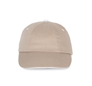 K-up KP036 - TOP - CASQUETTE 6 PANNEAUX Beige / White