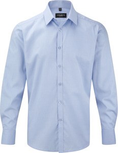 Russell Collection RU962M - Chemise Homme Manche Longues À Chevrons