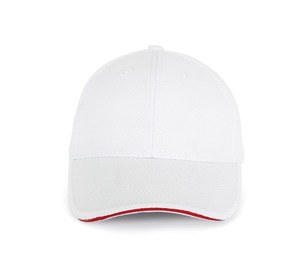 K-up KP207 - CASQUETTE SPORT White/ Red