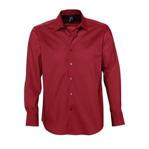 SOL'S 17000 - Brighton Chemise Homme Stretch Manches Longues Rouge Cardinal