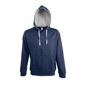 SOL'S 46900 - SOUL MEN Veste Zippée Homme Bicolore à Capuche Doublée Contrastée French marine