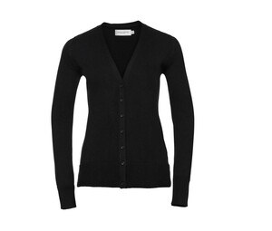 Russell Collection JZ715 - Cardigan Femme Col V Coton