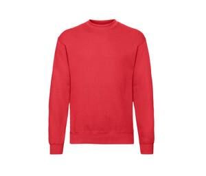 Fruit of the Loom SC250 - Sweatshirt Manches Droites Rouge