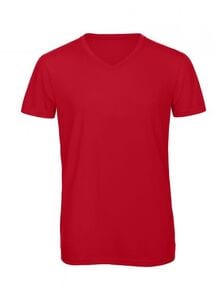 B&C BC057 - Tee-Shirt Vol V Homme Tri-blend Rouge