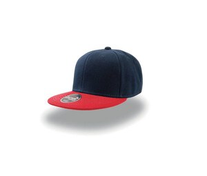 Atlantis AT013 - Casquette Snap Visière Plate Navy/Red