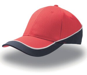 Atlantis AT088 - Casquette 6 Pans Constratée Red/Navy