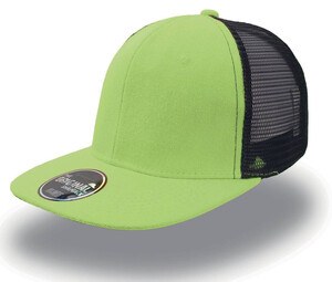 Atlantis AT092 - Casquette Visière Plate Style Trucker Green/Black