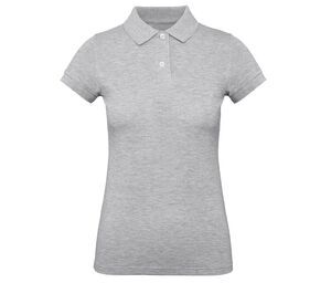 B&C BC401 - Polo 100% Coton Bio Femme Heather Grey