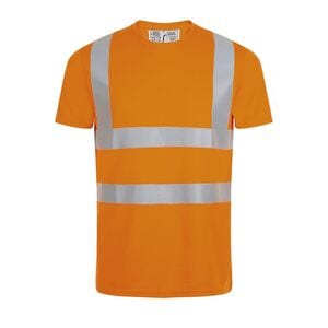 SOL'S 01721 - MERCURE PRO Tee Shirt Bandes Haute Visibilité Orange Néon