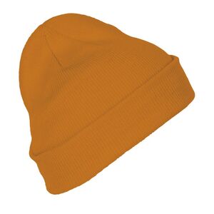 SOL'S 01664 - PITTSBURGH Bonnet Unicolore Avec Revers Orange Néon