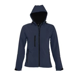 SOL'S 46802 - REPLAY WOMEN Softshell Femme à Capuche French Navy