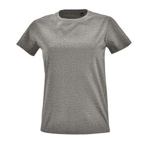 SOL'S 02080 - Imperial FIT WOMEN Tee Shirt Femme Col Rond Ajusté Gris clair melange