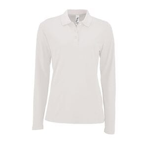 SOL'S 02083 - Perfect Lsl Women Polo Piqué Manches Longues Femme Blanc