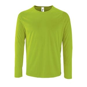 SOL'S 02071 - Sporty Lsl Men Tee Shirt Sport Homme Manches Longues Vert fluo