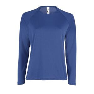 SOL'S 02072 - Sporty Lsl Women Tee Shirt Sport Femme Manches Longues Royal Blue
