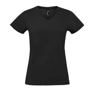 SOL'S 02941 - Imperial V Women Tee Shirt Femme Col “V” Noir profond