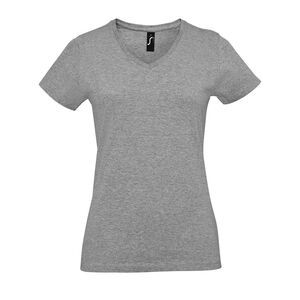 SOL'S 02941 - Imperial V Women Tee Shirt Femme Col “V” Gris clair melange