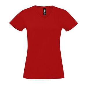 SOL'S 02941 - Imperial V Women Tee Shirt Femme Col “V” Rouge