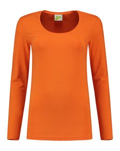 Lemon & Soda LEM1267 - T-shirt Col Rond LS Femme Orange