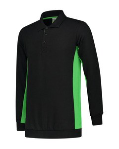 Lemon & Soda LEM4700 - Polo-Sweat Workwear Black/Lime