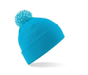 Beechfield BF450 - Bonnet avec Pompon Surf Blue / Off White