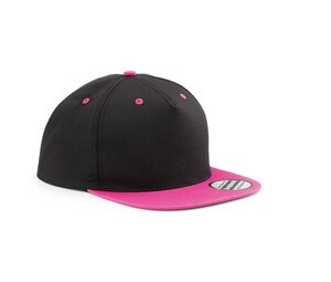 Beechfield BF610C - Casquette 5 pans avec visière contrastée Black / Fuchsia