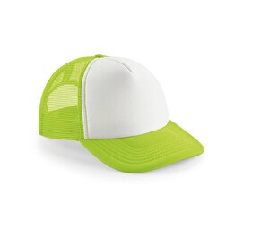 Beechfield BF645 - Casquette Vintage Snapback Trucker Lime Green / White