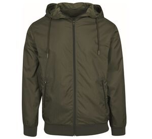 BUILD YOUR BRAND BY016 - Veste coupe-vent Olive / Olive