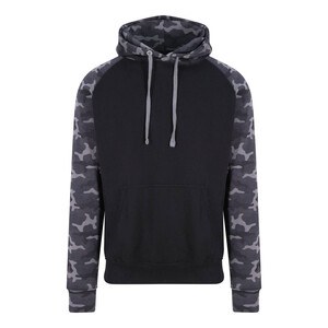 AWDIS JUST HOODS JH009 - Sweat Baseball Solid Black / Black Camo