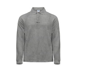 JHK JK215 - Polo manches longues homme Gris clair melange