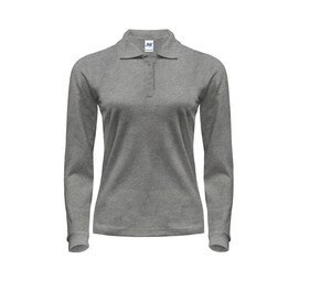 JHK JK216 - Polo manches longues femme 200 Gris clair melange