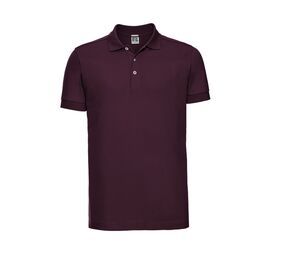 Russell JZ566 - Polo Homme en Coton Burgundy