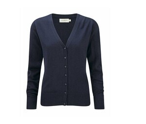 Russell Collection JZ715 - Cardigan Femme Col V Coton