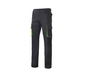 VELILLA V3004 - PANTALON MULTIPOCHES BICOLORE Black / Lime