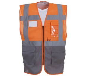 YOKO YK820 - Gilet haute visibilité maille filet Hi Vis Orange/Grey