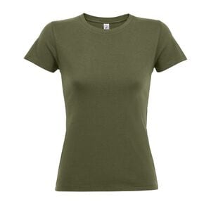 SOL'S 01825 - REGENT WOMEN Tee Shirt Femme Col Rond Vert Miltaire