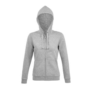 SOL'S 03106 - Spike Women Veste Zippée Femme à Capuche Gris clair melange