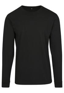 Build Your Brand BY091 - T-shirt manches longues poignets resserrés Noir