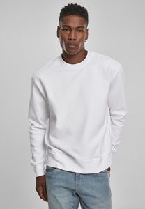 Build Your Brand BY120 - Sweat col rond oversize Premium Blanc