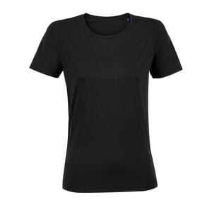 NEOBLU 03185 - Lucas Women Tee Shirt Manches Courtes  Jersey Mercerisé Femme Noir profond