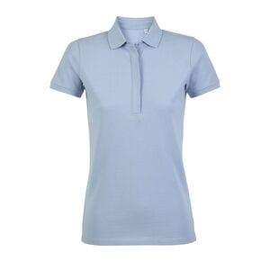 NEOBLU 03189 - Owen Women Polo Piqué Patte Cachée Femme Soft Blue
