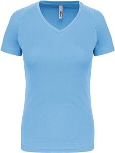 Proact PA477 - T-shirt de sport manches courtes col v femme Sky Blue