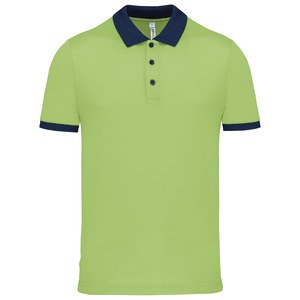 Proact PA489 - Polo piqué performance homme Lime / Sporty Navy