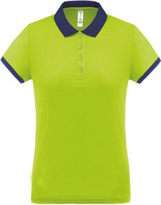 Proact PA490 - Polo piqué performance femme Lime / Sporty Navy